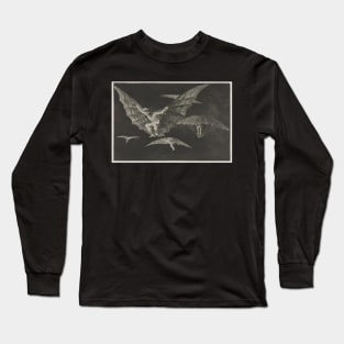 "A Way of Flying" by Francisco de Goya - 1815 (original works of art cleaned and restored) Long Sleeve T-Shirt